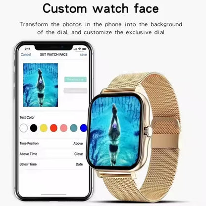 Y13 1.83Inch Cross-Border Smart Sports Watch Stainless Steel Heart Rate Fitness IP67 IPS 4G Connectivity Silicone Strap Bw0242