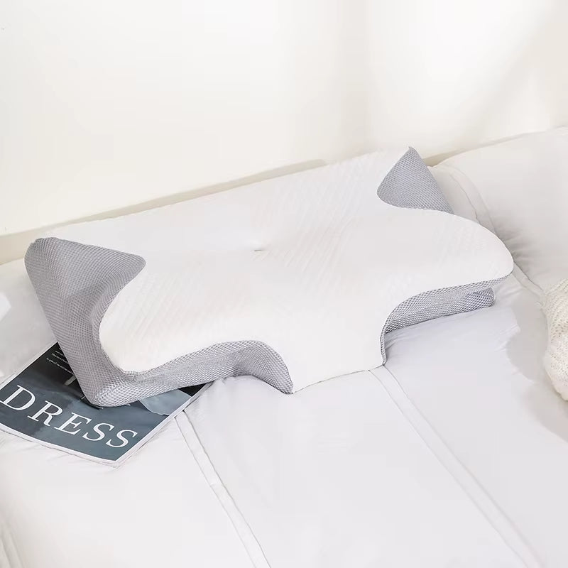 Ergonomic Cervical Support Memory Foam Pillow with Anti-Pull & Cooling Features Customizable Logo & Packaging Box