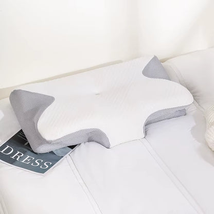 Ergonomic Cervical Support Memory Foam Pillow with Anti-Pull & Cooling Features Customizable Logo & Packaging Box