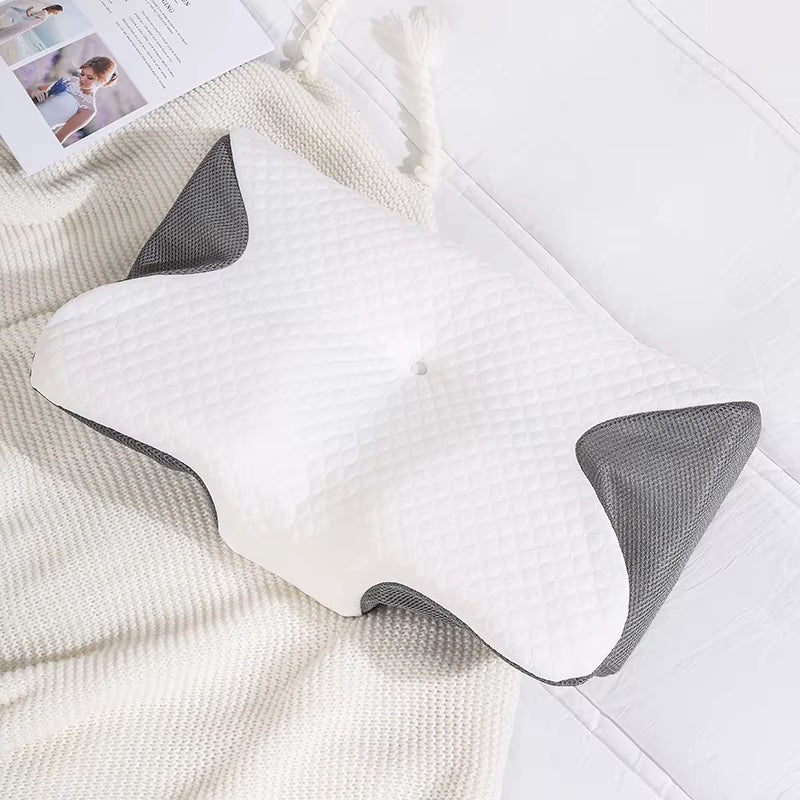 Ergonomic Cervical Support Memory Foam Pillow with Anti-Pull & Cooling Features Customizable Logo & Packaging Box