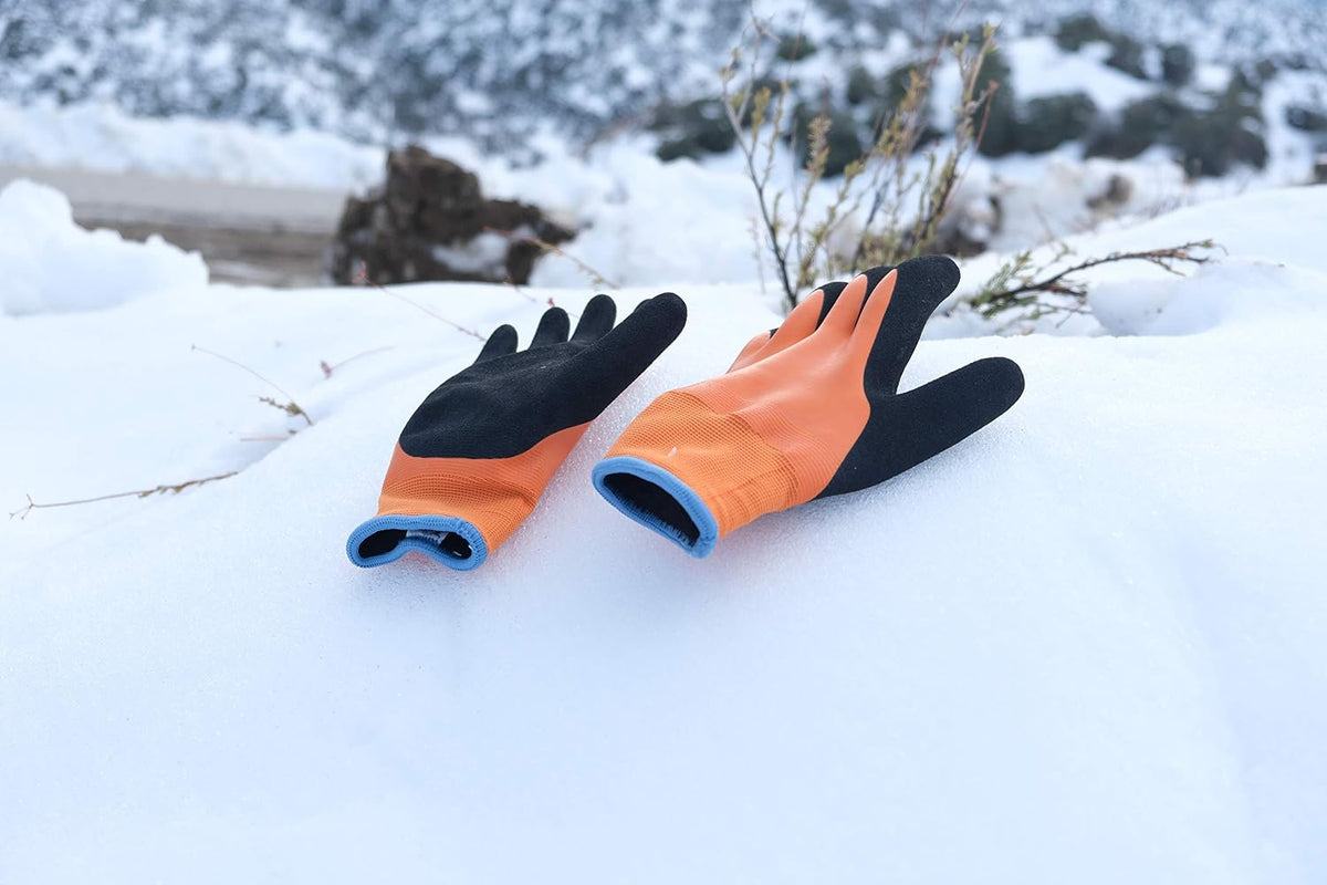 Waterproof Winter Work Gloves, Insulated, Windproof, Abrasion-Resistant, HPT Palm Coating