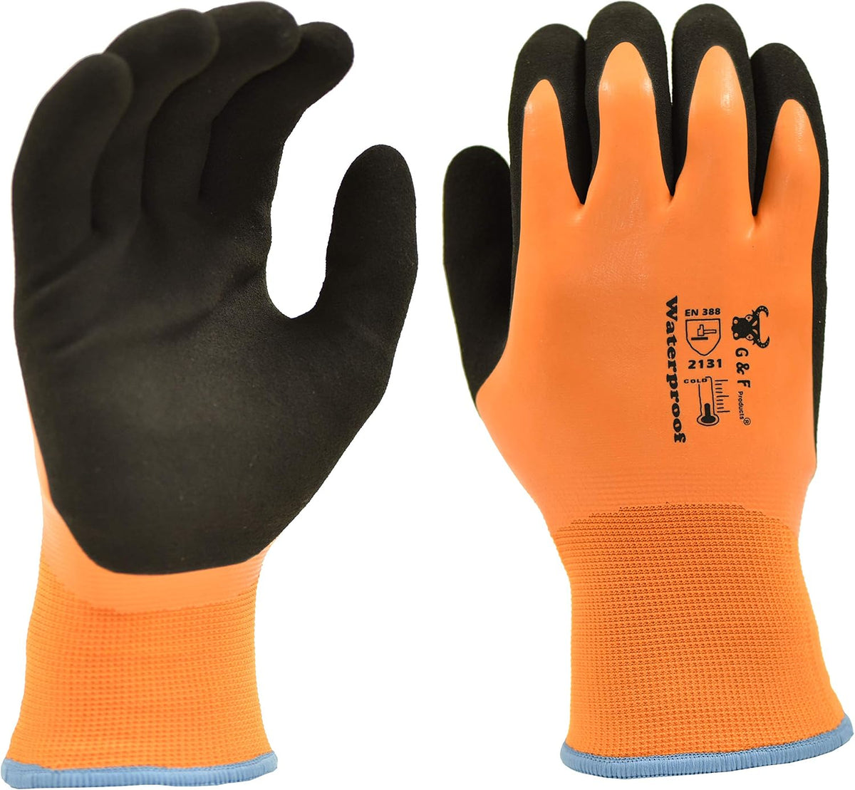 Waterproof Winter Work Gloves, Insulated, Windproof, Abrasion-Resistant, HPT Palm Coating